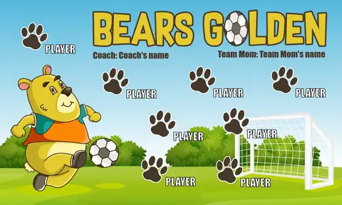 Bears Golden Soccer Banner-soccer-banner-pole-kit-picture