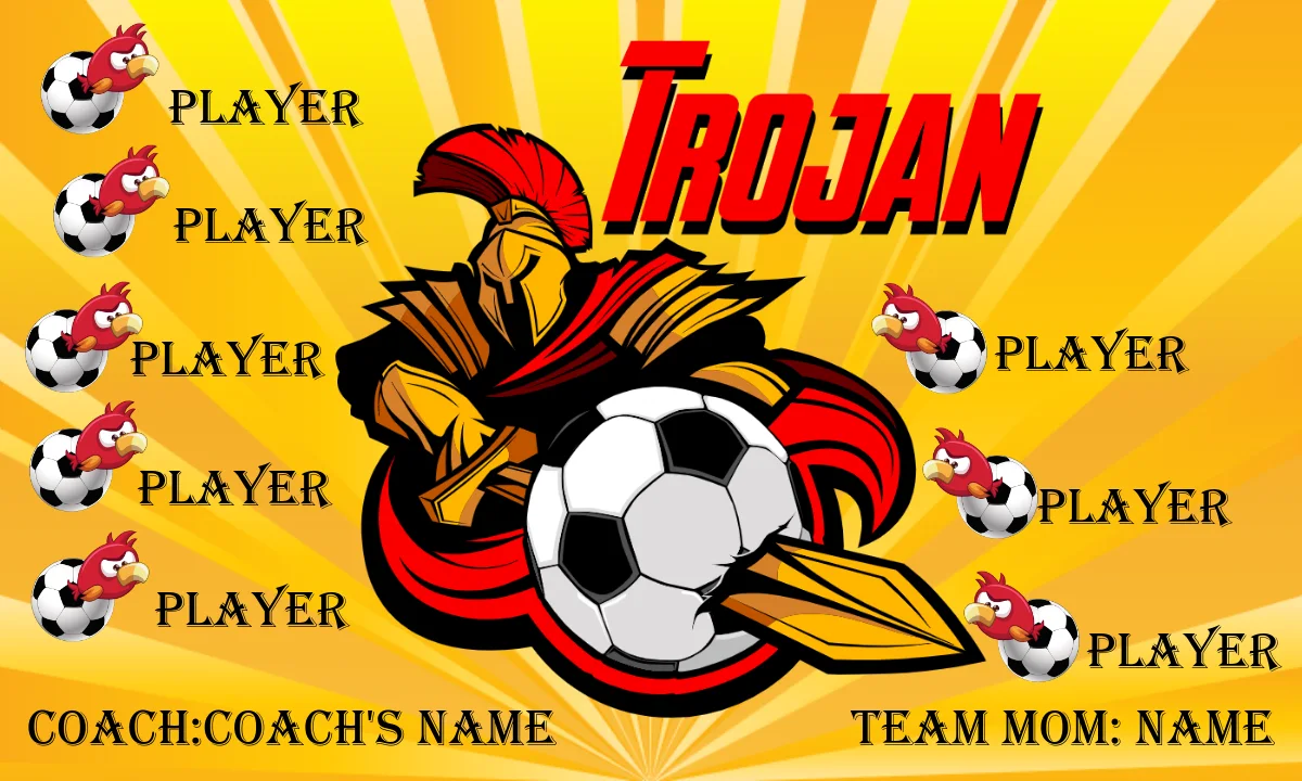 Trojan 2 Soccer Banner,-soccer-banner-picture