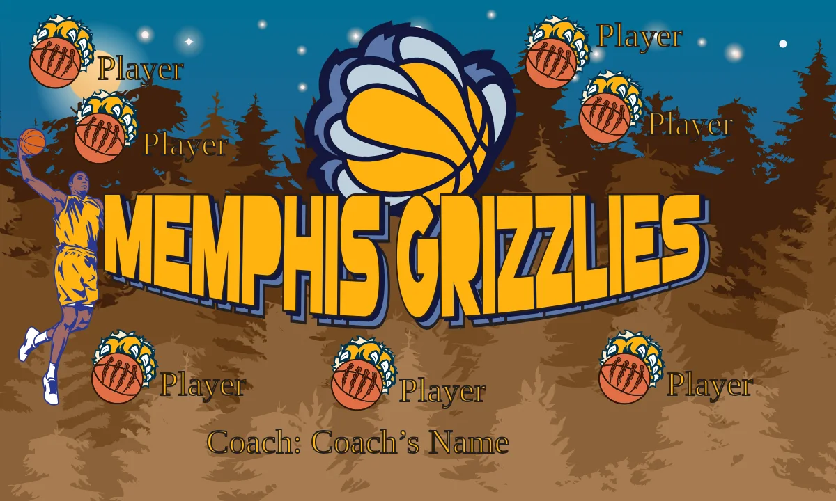 Memphis Grizzlies 3 Basketball Banner how to make a basketball banner in minecraft images