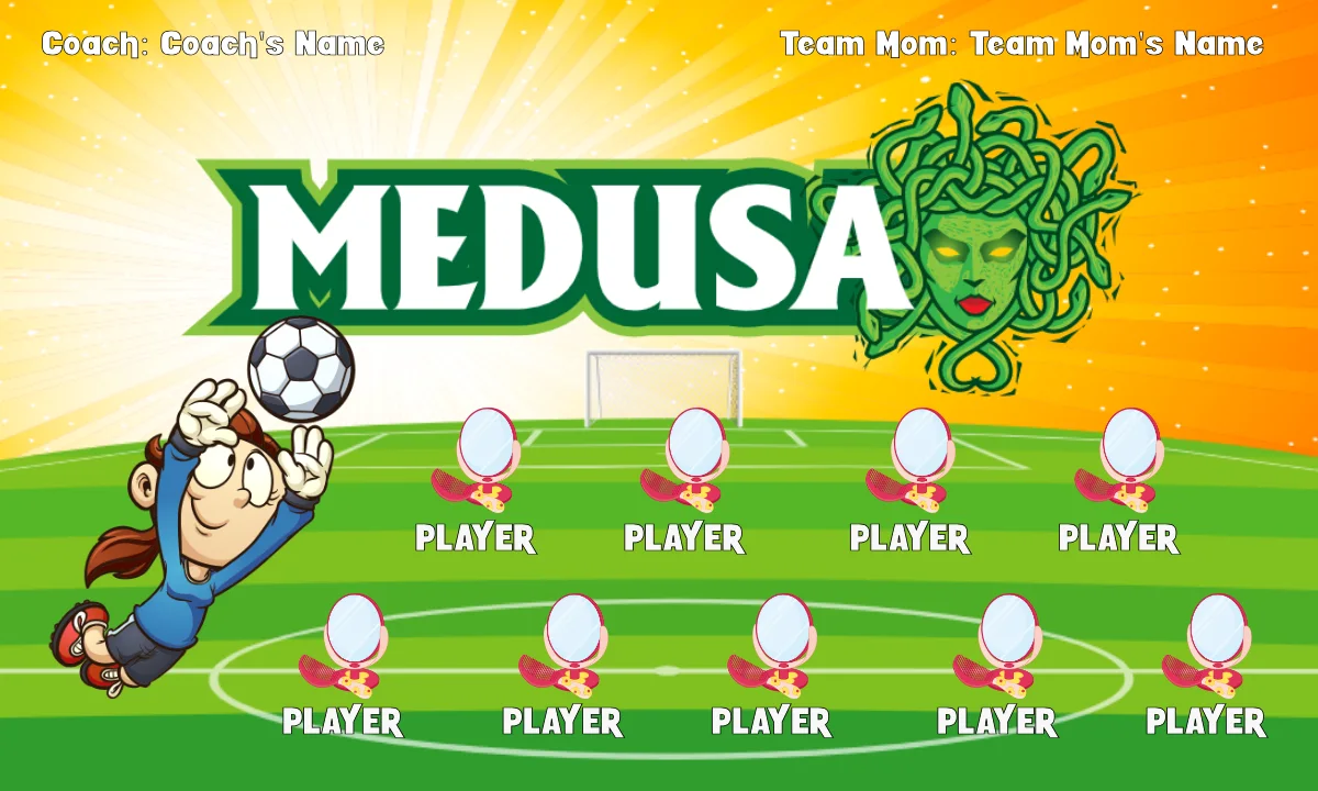 Medusa Soccer Banner-soccer-themed-birthday-banner-picture