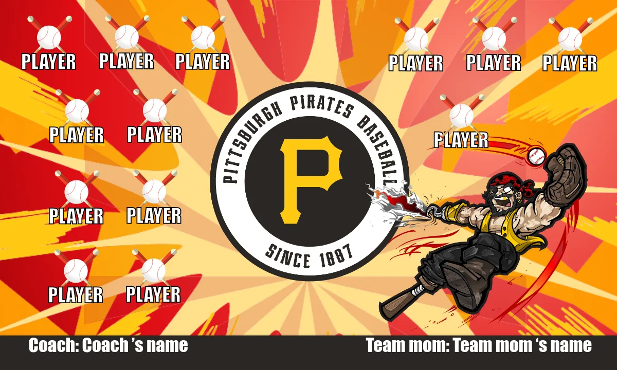 Pittsburgh Pirates 2 Baseball Banner-create-a-baseball-team-banner-images