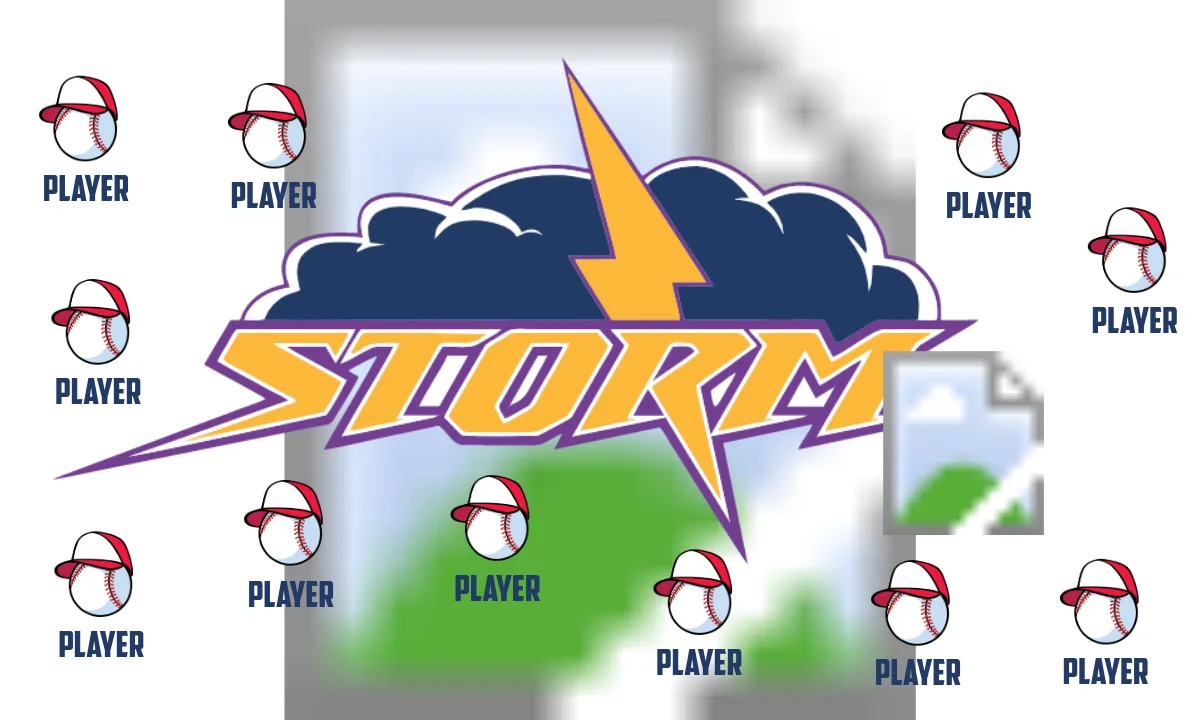 Storm 2-yellow-blue-hem-softball-banner-gallery-picture