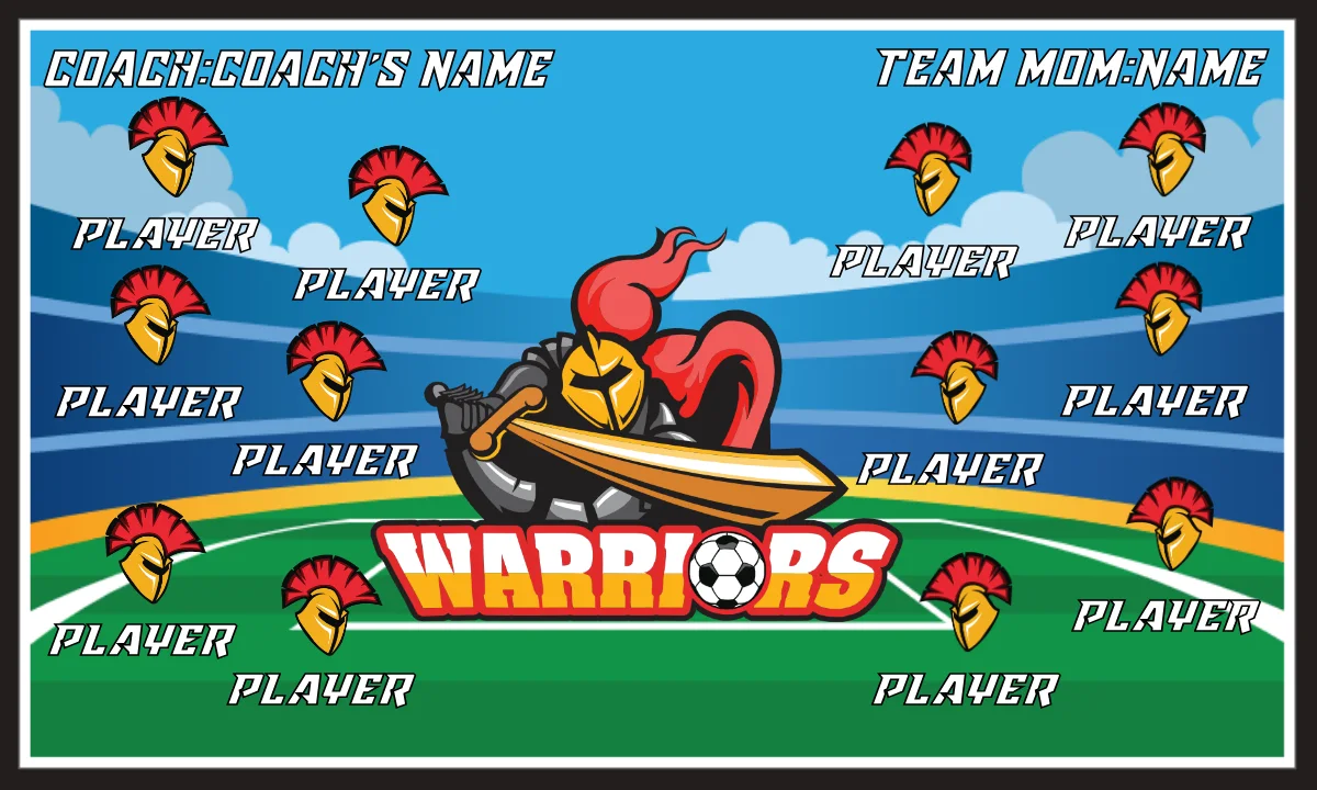 Warriors Soccer Banner,-banners-for-soccer-team-picture