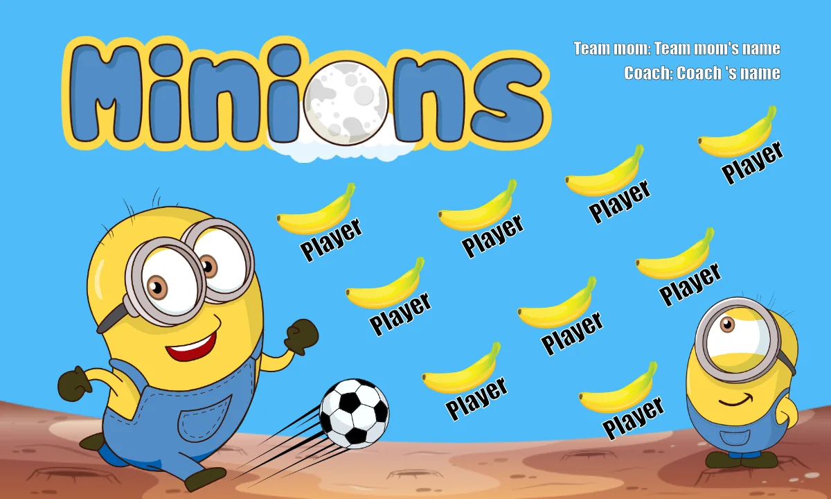 Minions 1 Soccer Banner-soccer-party-banner-picture