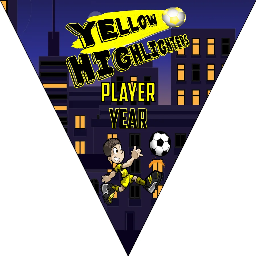 Yellow Highlighters Soccer Banner,-soccer-team-banner-ideas-picture