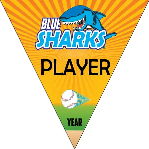 Blue Sharks 2 Softball Banner-softball-dugout-banner-picture