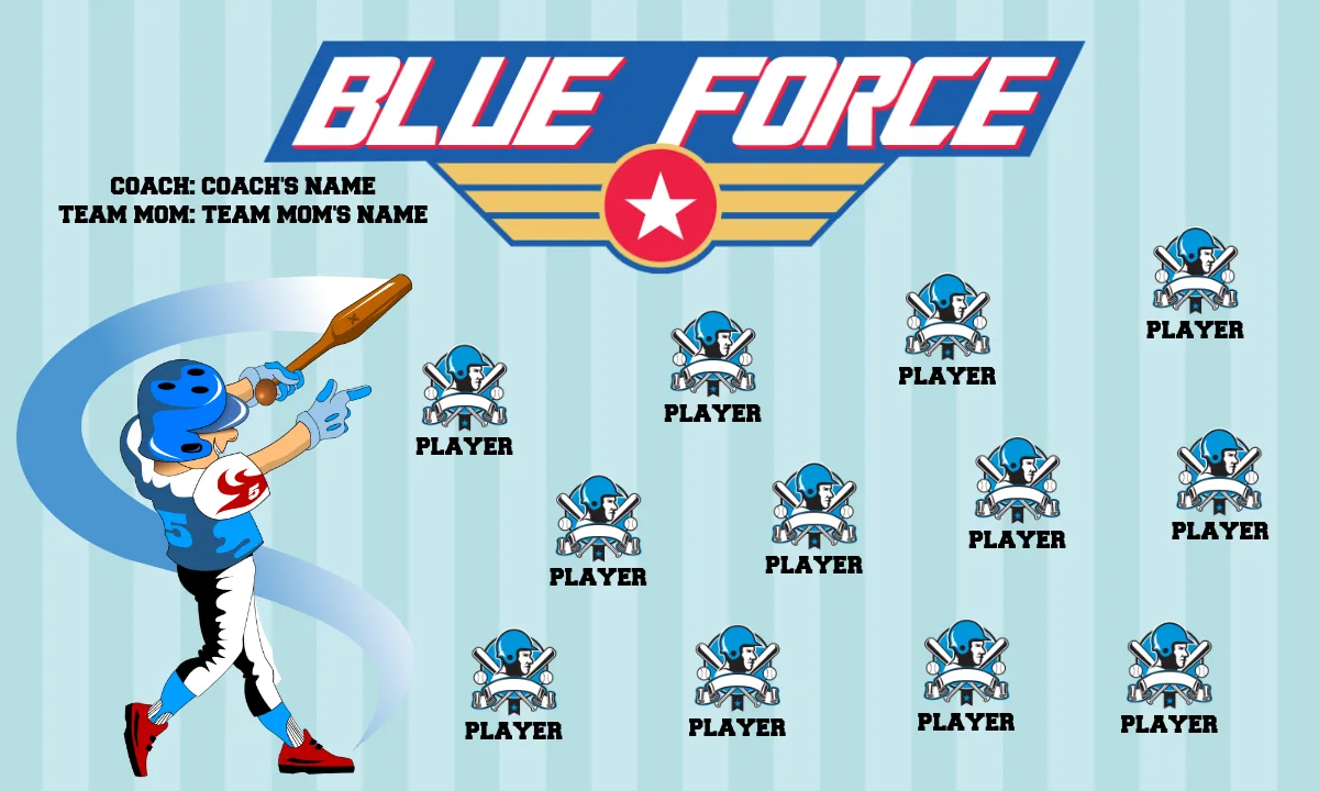Blueforce 1 Softball Banner-softball-banner-slogans-picture