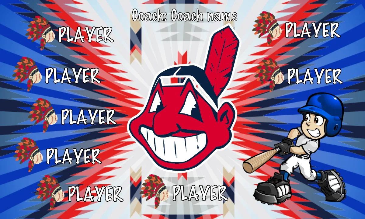Cleveland 3 Baseball Banner-baseball-player-banners-images