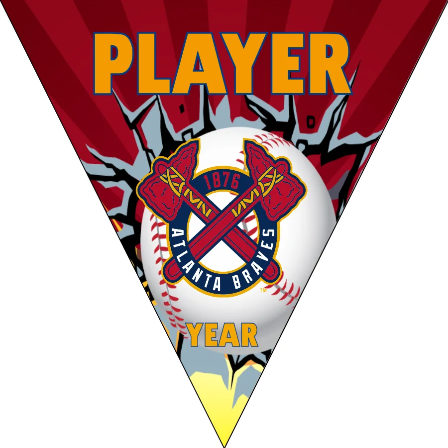 Atlanta Braves 2 Baseball Banner-youth-baseball-team-banners-images