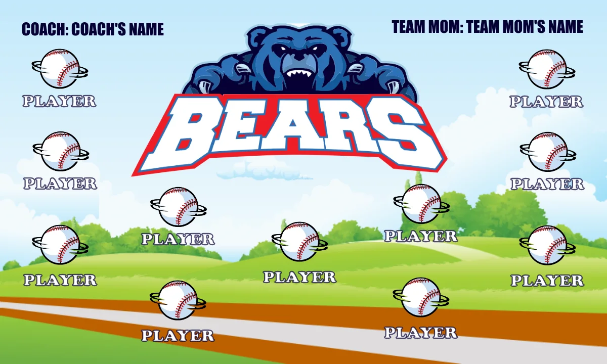 Bears 6 Softball Banner