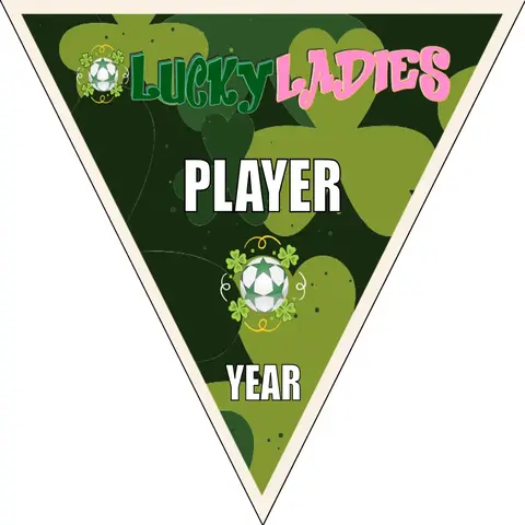Lucky Ladies 2 Soccer Banner-soccer-banner-flags-picture