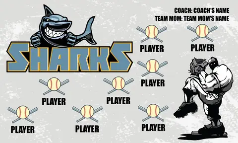 Sharks 4 Softball Banner