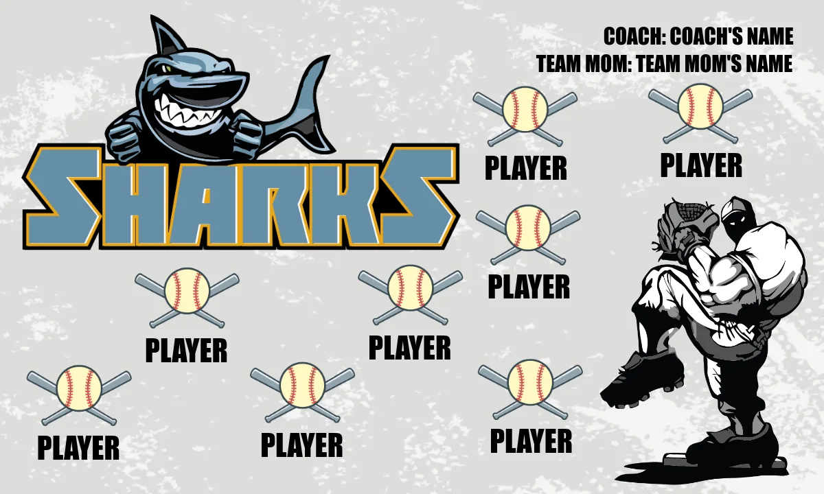 Sharks 4 Softball Banner