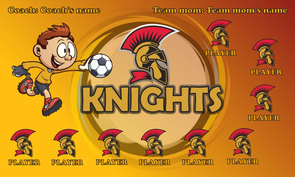 Knights 2 Soccer Banner-soccer-banners-and-flags-picture