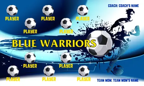 Blue Warriors 2 Soccer Banner-soccer-banners-los-angeles-picture
