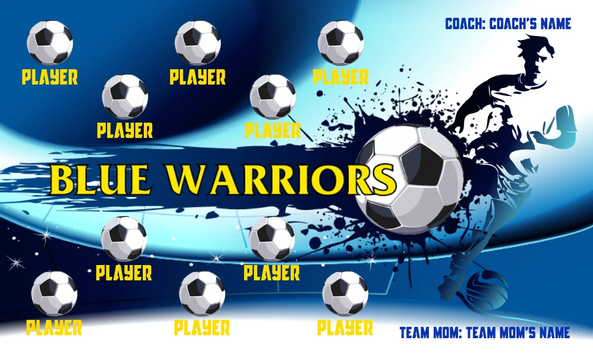 Blue Warriors 2 Soccer Banner-soccer-banners-los-angeles-picture