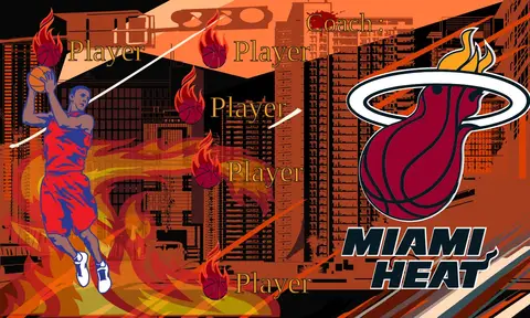 Miami Heat 3 Basketball Banner basketball banner birthday ideas images