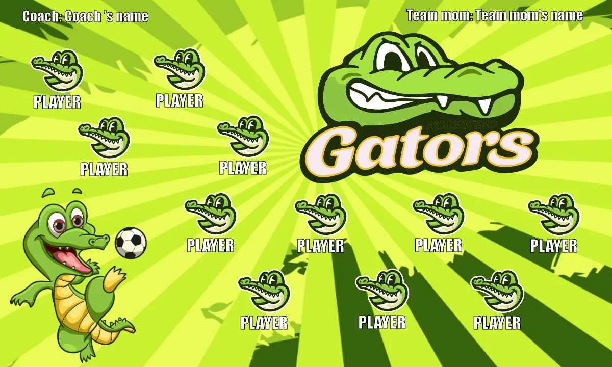 Gator 2 Soccer Banner-soccer-banners-and-flags-picture