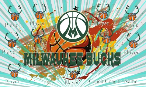 Milwaukee Bucks 2 Basketball Banner basketball birthday banner   printable images