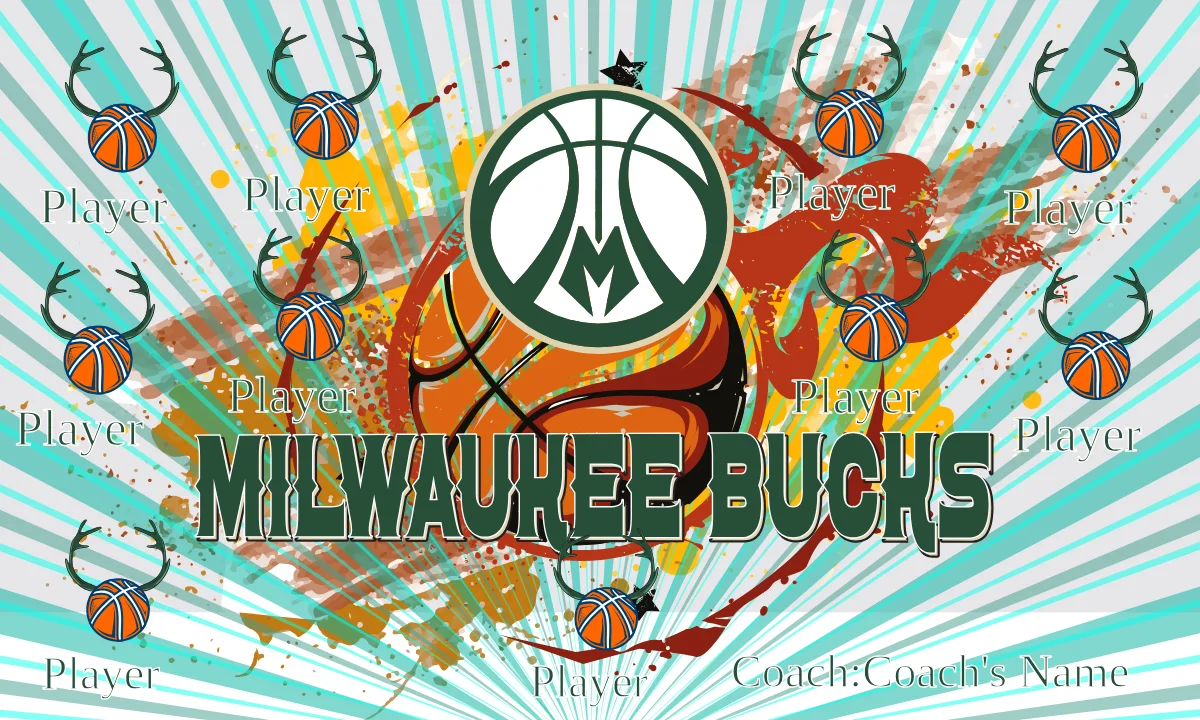 Milwaukee Bucks 2 Basketball Banner basketball birthday banner   printable images