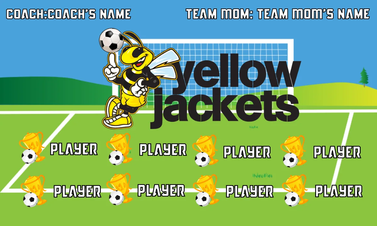 Yellow jacket Soccer Banner-soccer-banners-picture