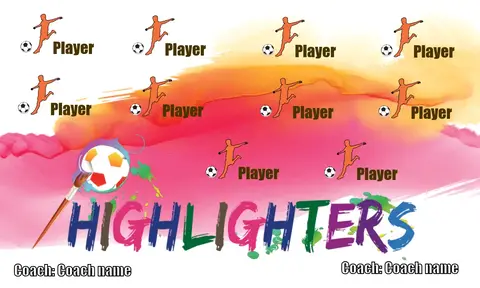 Highlighters Soccer Banner-soccer-banner-flags