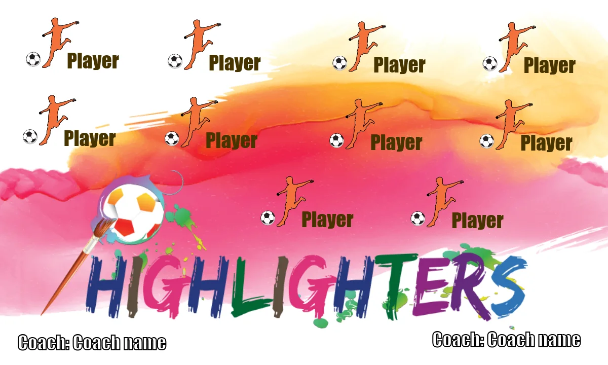 Highlighters Soccer Banner-soccer-banner-flags
