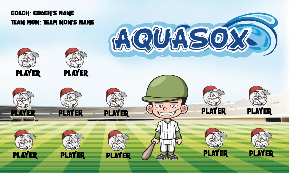 Aquasox Softball Banner-softball-banner-ideas-picture