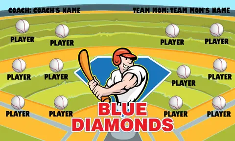 Blue Diamonds 1 Softball Banner-homemade-softball-banner-ideas-picture