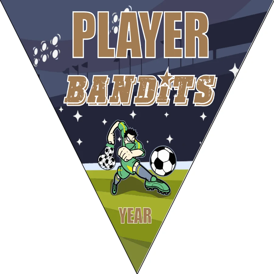 Bandits 5 Soccer Banner-soccer-banner-flags-picture
