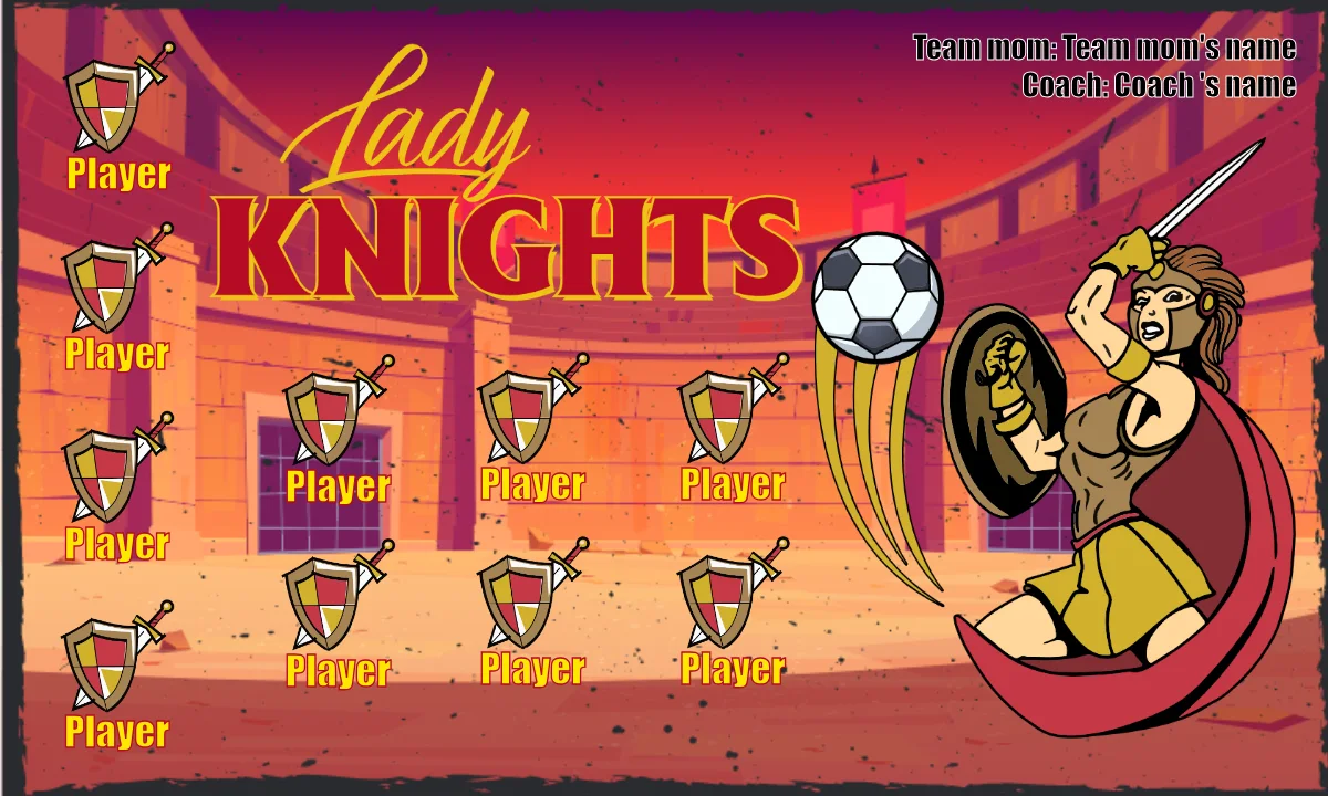 Lady Knights 2 Soccer Banner-soccer-banners-ideas-picture