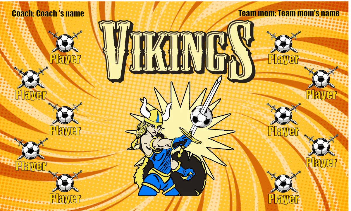 Vikings 2 Soccer Banner