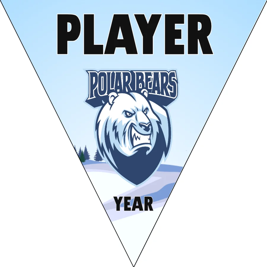 Polar Bears Softball Banner-softball-vinyl-banners-picture