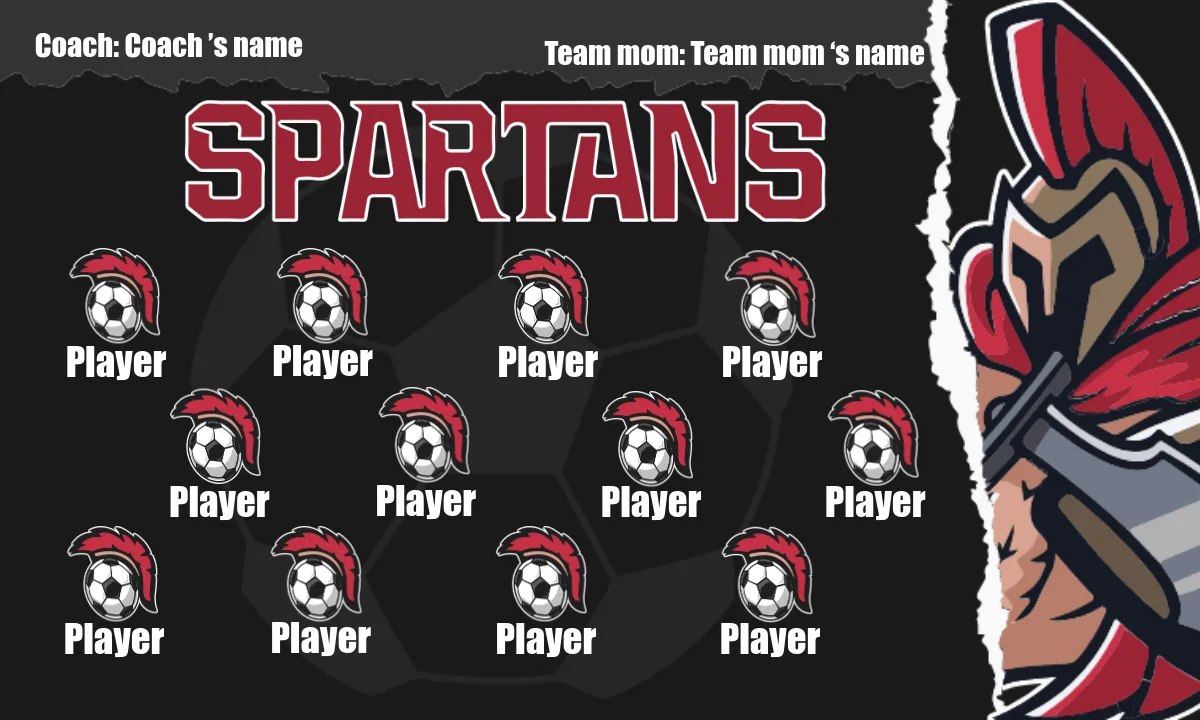 Spartans 1 Soccer Banner-soccer-banner-picture