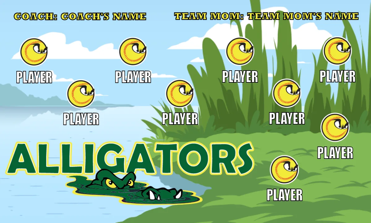 Alligators 4 Softball Banner