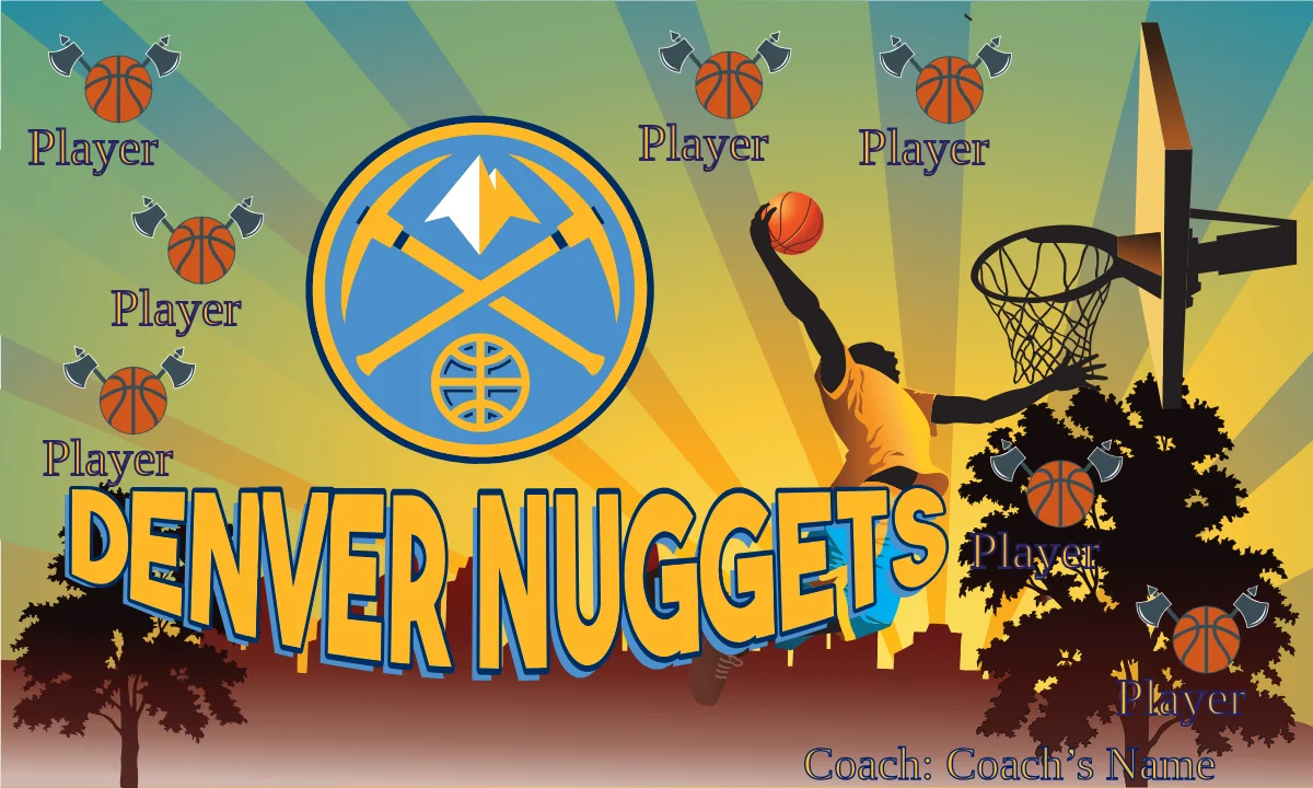 Denver Nuggets 3 Basketball Banner basketball banner birthday ideas images