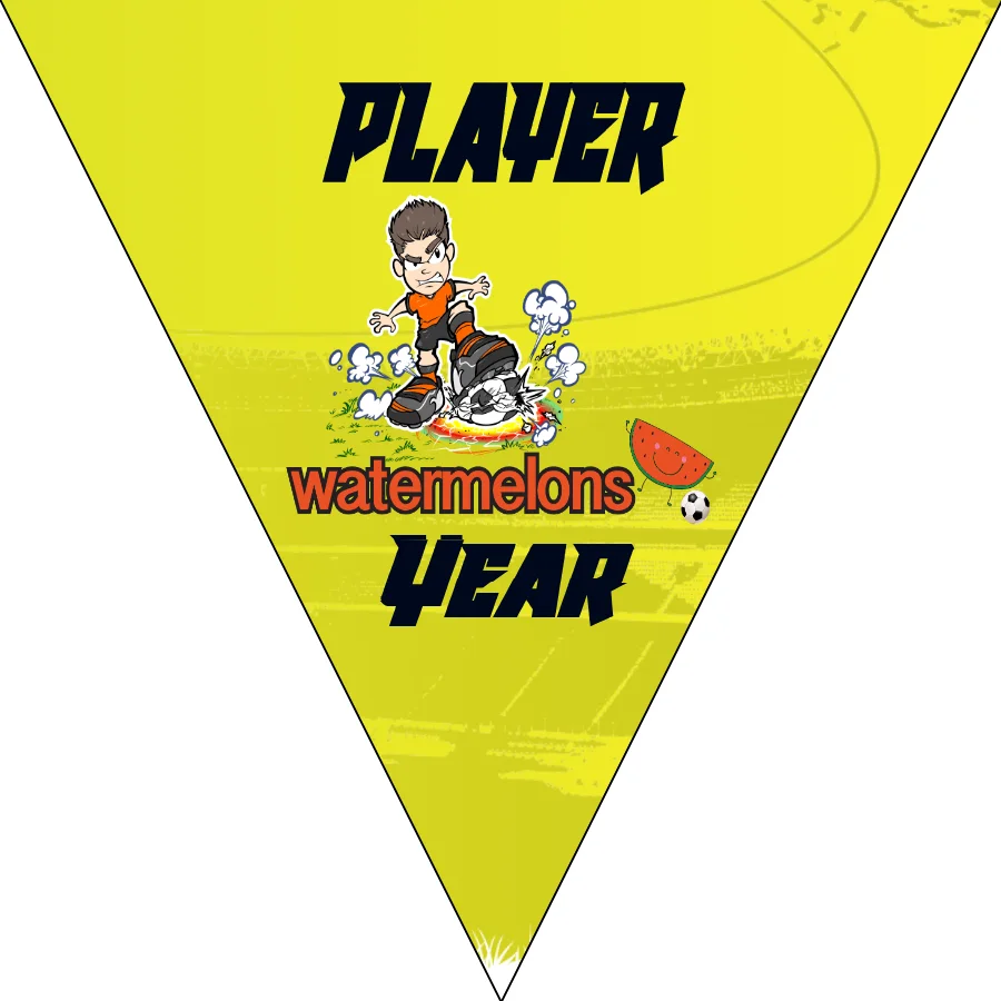 Watermelon Soccer Banner,-soccer-party-banner-picture