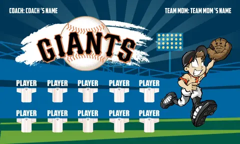 Giants 2 Baseball Banner-baseball-team-banners-with-photos-images