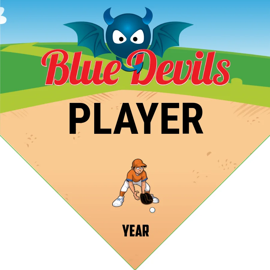 Blue Devil 1 Softball Banner-diy-baseball-birthday-banner-images