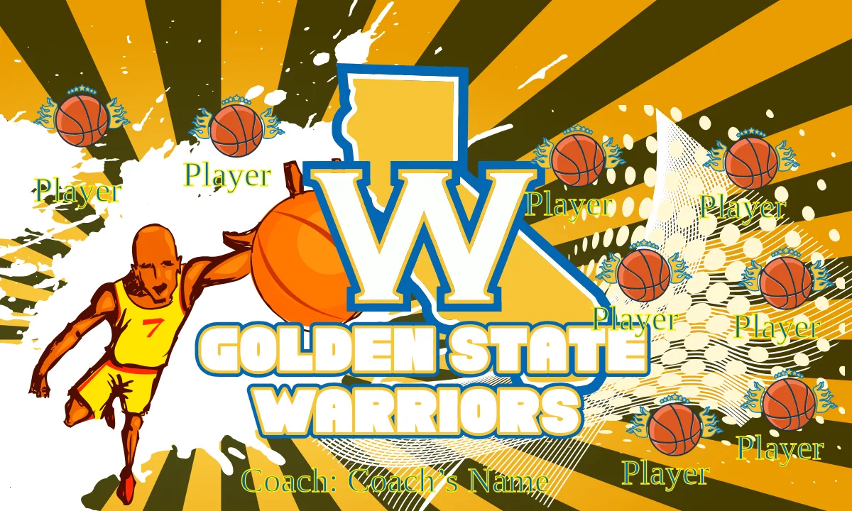 Golden State Warriors 2 Basketball Banner basketball happy birthday banner images
