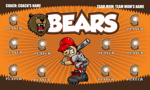 Bears 4 Softball Banner