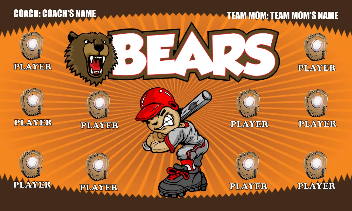 Bears 4 Softball Banner