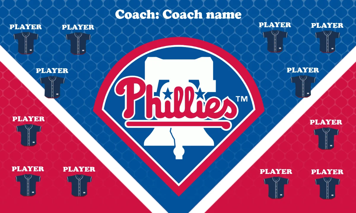 Phillies 6 Softball Banner-baseball-banner-for-baby-shower-images