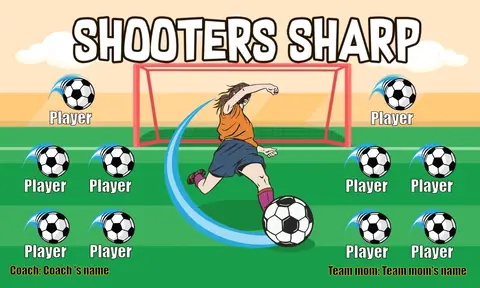 Shooters Sharp 2 Soccer Banner-soccer-banner-ideas-picture