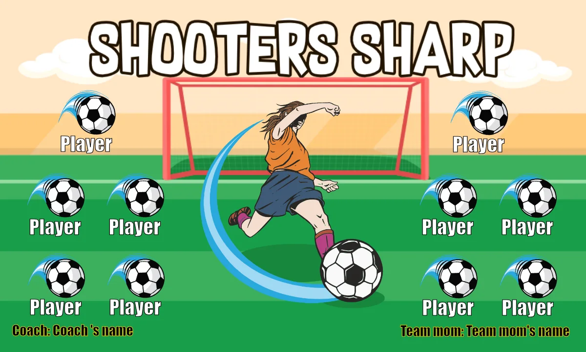 Shooters Sharp 2 Soccer Banner-soccer-banner-ideas-picture