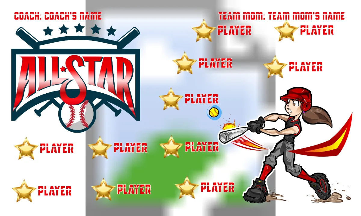 All Star 2 Baseball Banner-baseball-banners-images