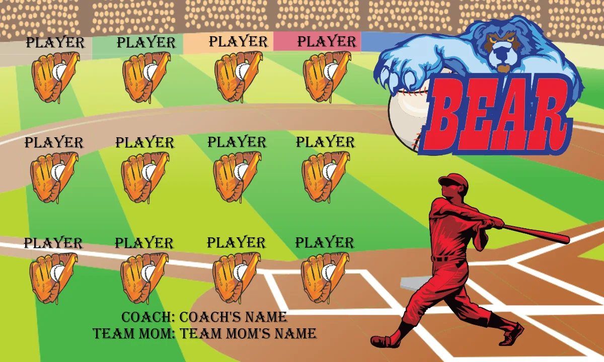 Bear 2 Softball Banner-softball-banner-pictures-picture
