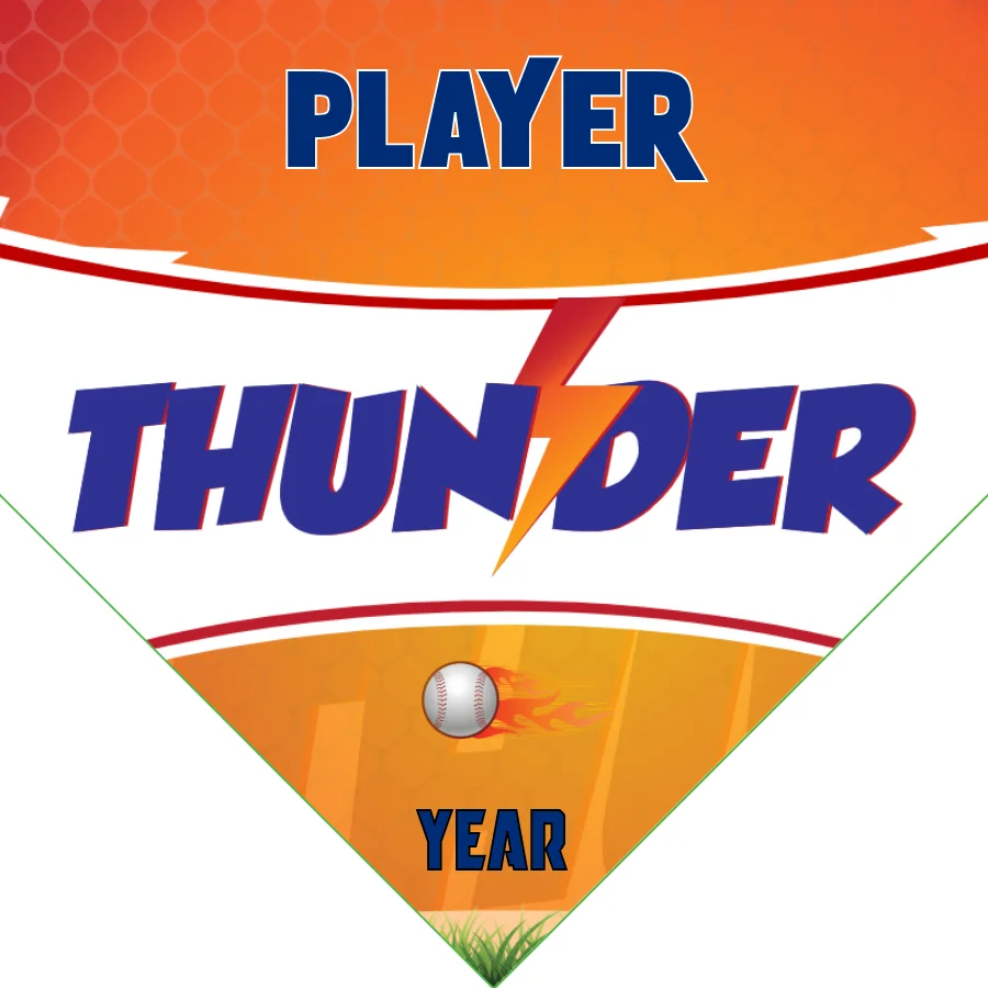Thunder 2 Baseball Banner-baseball-player-banners-images