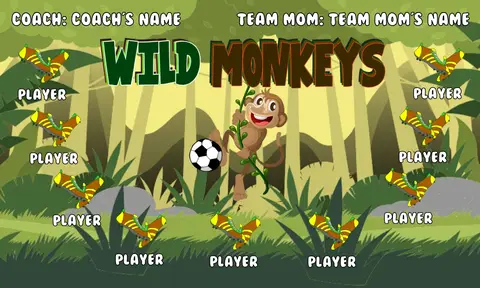 Monkeys Wild Soccer Banner-soccer-banners-ayso-picture