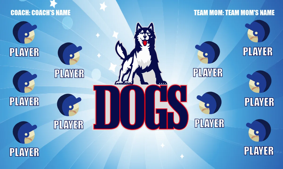 Dogs Softball Banner